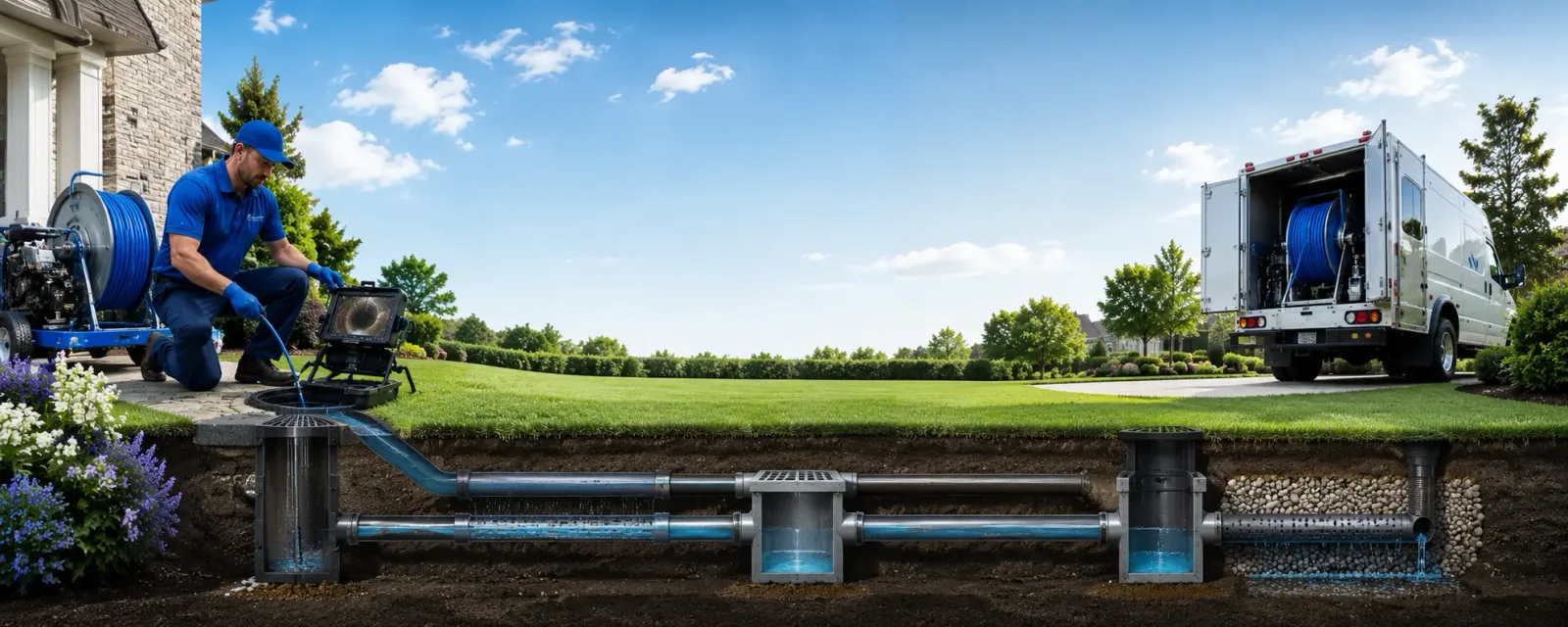 Outdoor drain cleaning information for Madrid, NY